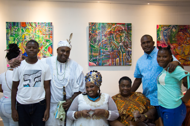 Nicole Tang photography of an art exhibition opening