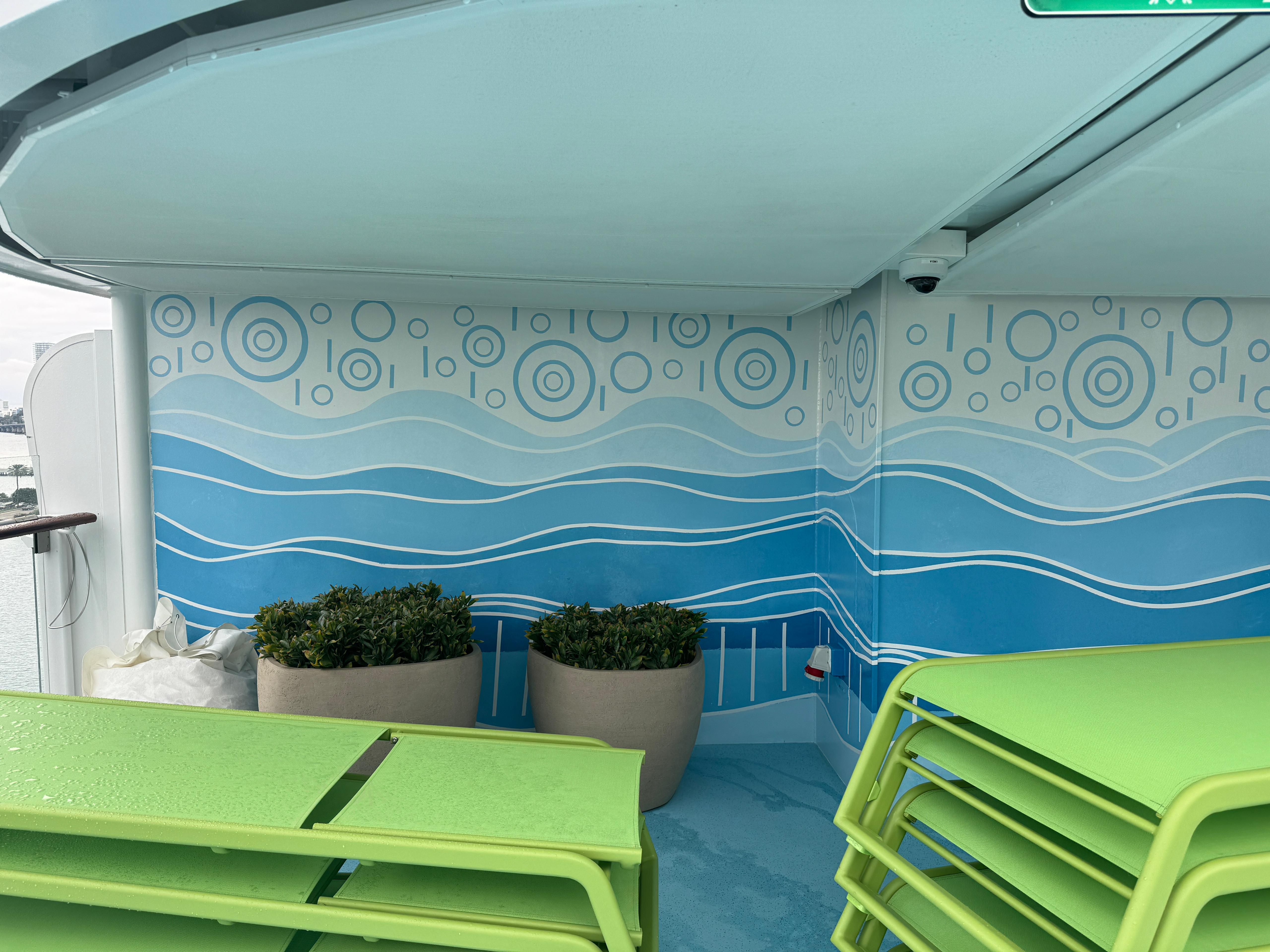 Swim and Tonic deck mural design on Royal Caribbean's Icon of the Seas